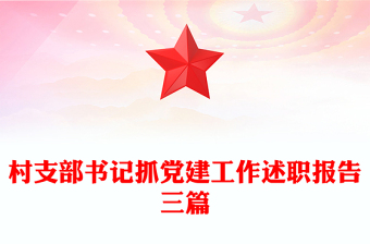 村支部书记抓党建工作述职报告三篇