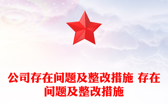 公司存在问题及整改措施 存在问题及整改措施