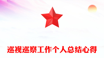 巡视巡察工作个人总结心得