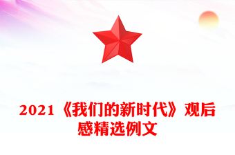 2021《我们的新时代》观后感精选例文