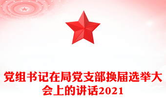 党组书记在局党支部换届选举大会上的讲话2021