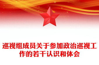 巡视组成员关于参加政治巡视工作的若干认识和体会