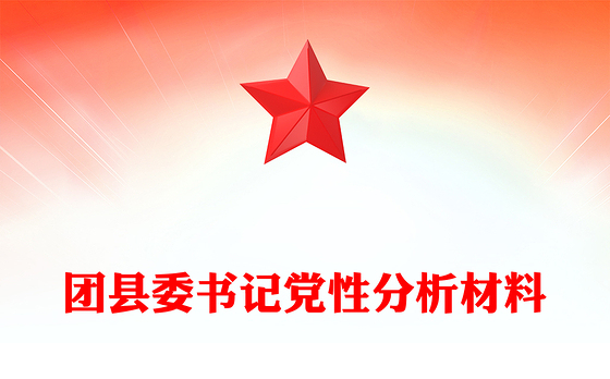 团县委书记党性分析材料