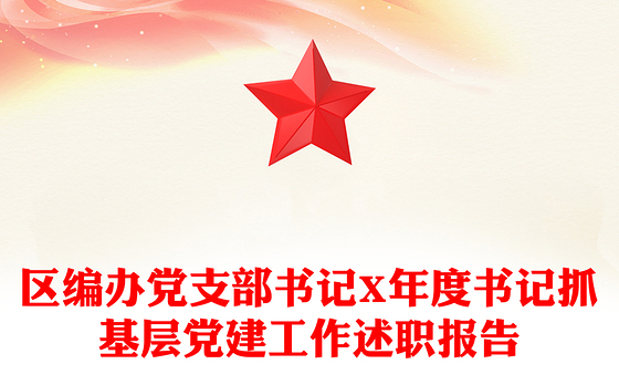 区编办党支部书记X年度书记抓基层党建工作述职报告