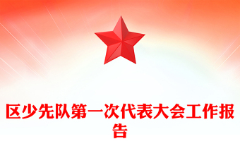 区少先队第一次代表大会工作报告