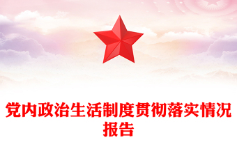 党内政治生活制度贯彻落实情况报告
