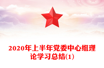 2020年上半年党委中心组理论学习总结(1)