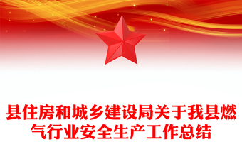 县住房和城乡建设局关于我县燃气行业安全生产工作总结