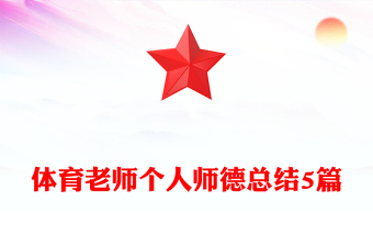 体育老师个人师德总结5篇