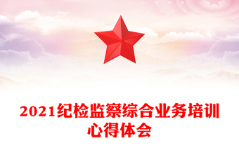 2021纪检监察综合业务培训心得体会