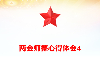 两会师德心得体会4