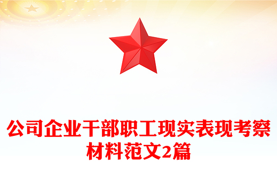 公司企业干部职工现实表现考察材料范文2篇