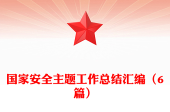 国家安全主题工作总结汇编（6篇）