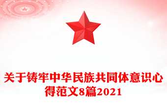 关于铸牢中华民族共同体意识心得范文8篇2021