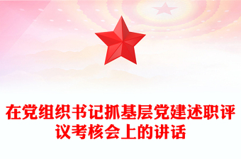 在党组织书记抓基层党建述职评议考核会上的讲话
