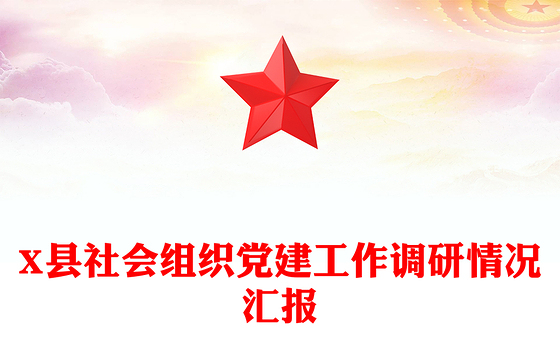 2021年X县社会组织党建工作调研情况汇报