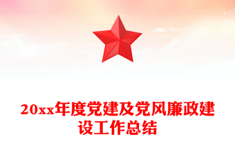 20xx年度党建及党风廉政建设工作总结