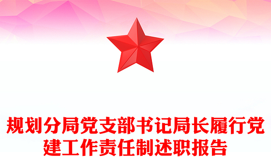 规划分局党支部书记局长履行党建工作责任制述职报告