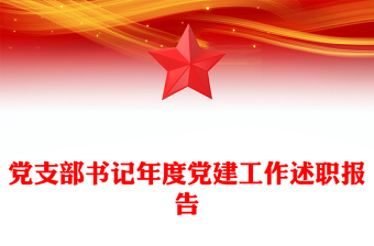 党支部书记年度党建工作述职报告