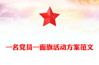 一名党员一面旗活动方案范文