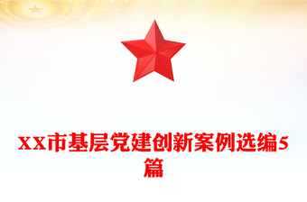 XX市基层党建创新案例选编5篇