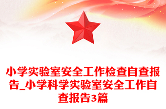 小学实验室安全工作检查自查报告_小学科学实验室安全工作自查报告3篇