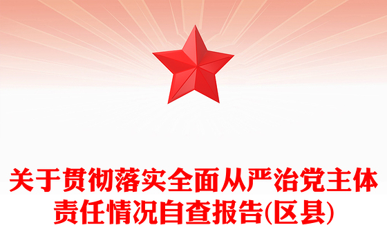 2023坚持从严治党责任自查报告