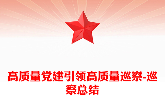 高质量党建引领高质量巡察-巡察总结