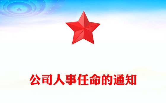 公司人事任命的通知