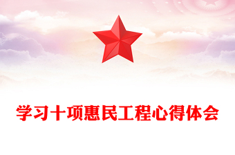 学习十项惠民工程心得体会