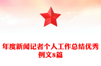 年度新闻记者个人工作总结优秀例文8篇