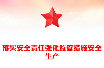 落实安全责任强化监管措施安全生产