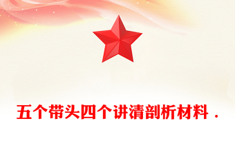 五个带头四个讲清剖析材料 .