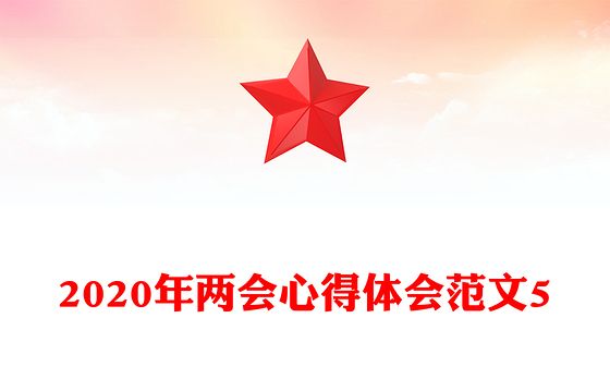 2020年两会心得体会范文5