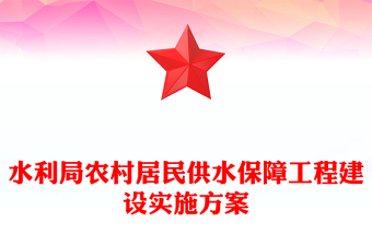 水利局农村居民供水保障工程建设实施方案