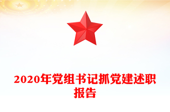2020年党组书记抓党建述职报告