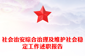 社会治安综合治理及维护社会稳定工作述职报告