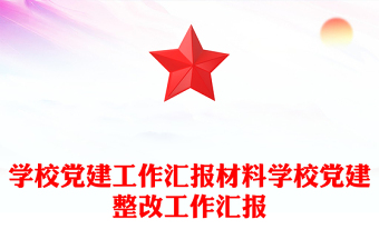 学校党建工作汇报材料学校党建整改工作汇报