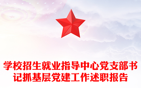 学校招生就业指导中心党支部书记抓基层党建工作述职报告
