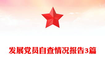 发展党员自查情况报告3篇