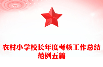 农村小学校长年度考核工作总结范例五篇