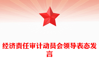 经济责任审计动员会领导表态发言