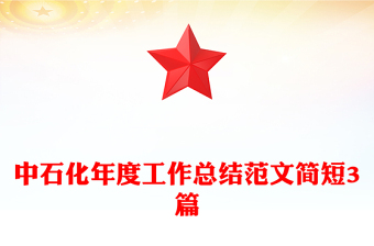 中石化年度工作总结范文简短3篇
