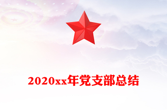 2020xx年党支部总结