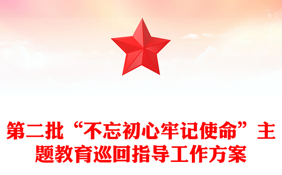 第二批“不忘初心牢记使命”主题教育巡回指导工作方案