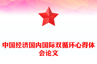 中国经济国内国际双循环心得体会论文