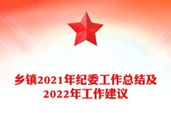 乡镇2021年纪委工作总结及2022年工作建议