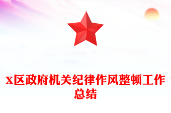 X区政府机关纪律作风整顿工作总结