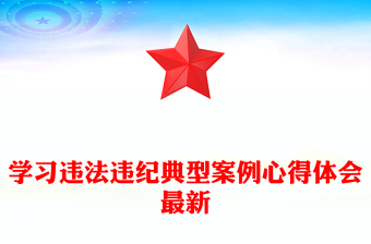 学习违法违纪典型案例心得体会最新