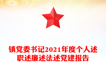 镇党委书记2021年度个人述职述廉述法述党建报告